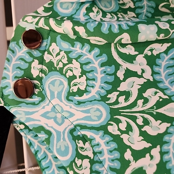 Talbots Effortless Jersey Shift Dress - Royal Medallion Sz Medium - Picture 4 of 7